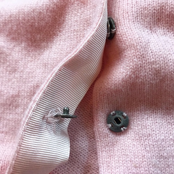 Pink Cashmere Cardigan W/Ornate Buttons - Picture 7 of 7